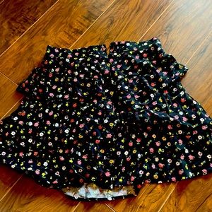 Black colorful flowered Lily star skirt